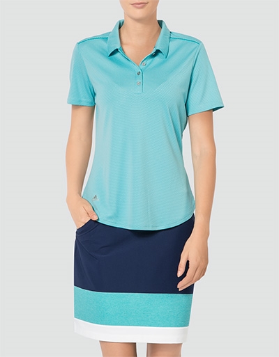 adidas Golf Damen Polo-Shirt blue glow BC1142Normbild