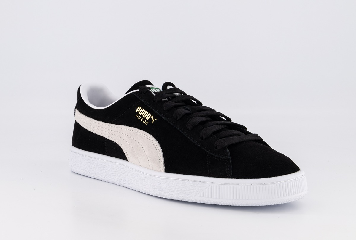 Black and white puma suede on sale