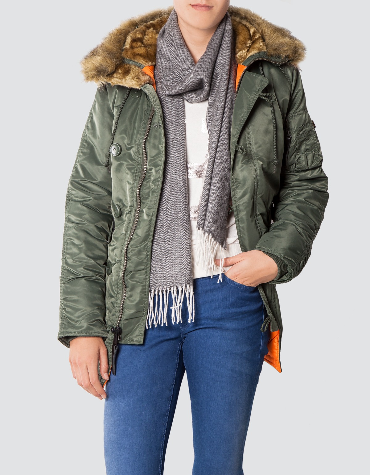 Alpha industries orders fur bomber