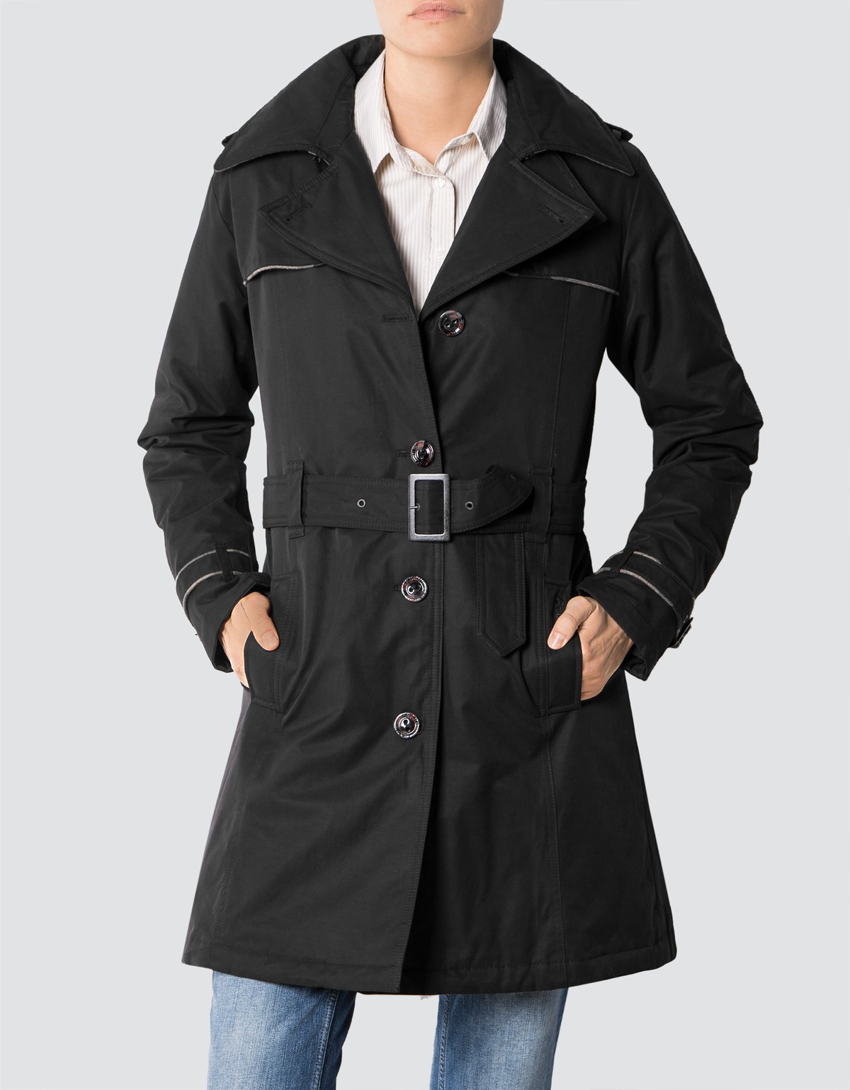 Barbour Damen Cupar Trench LWB0304BK11 fashionsisters
