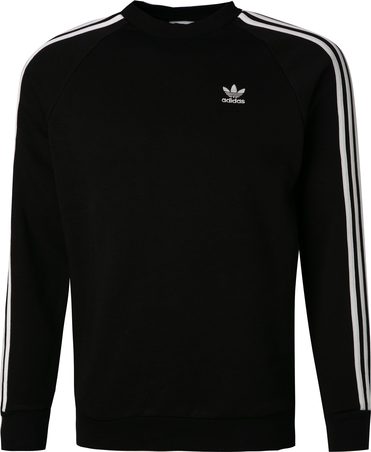 Adidas originals logo crew neck sweatshirt black best sale