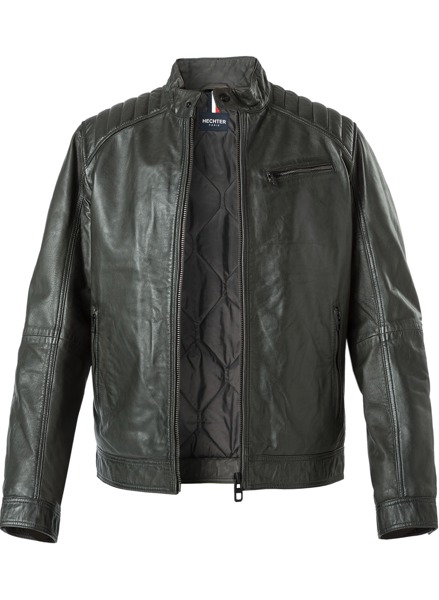 HECHTER PARIS, Bikerjacke, dunkelgrün