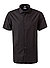 Kurzarmhemd, Shaped Fit, Baumwolle, schwarz - schwarz