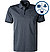 Polo-Shirt, Baumwoll-Jersey, graublau - graublau