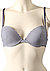 Bikini-Oberteil, blau-weiß - cream