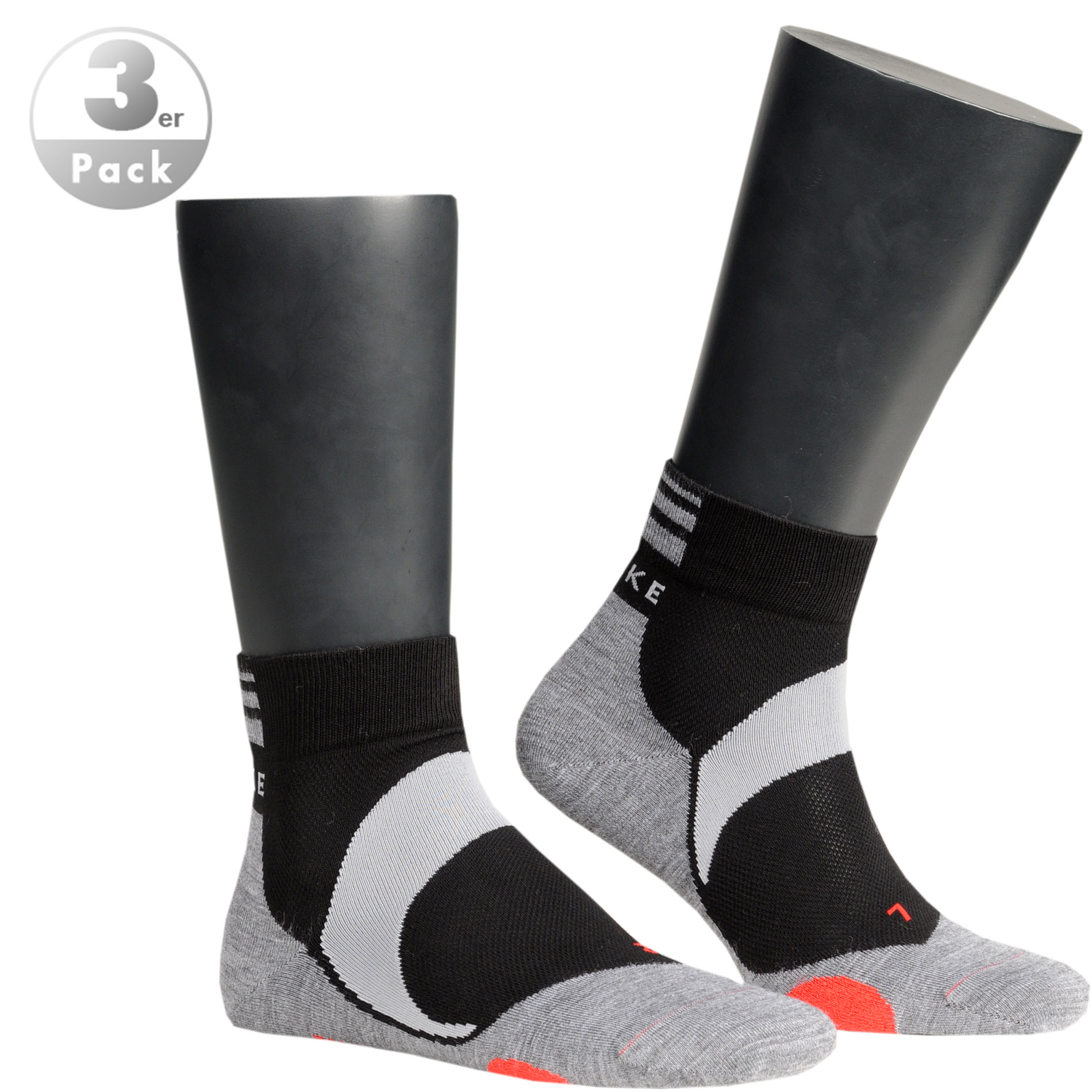 Falke Herren Socken grau Mikrofaser/Funktion unifarben