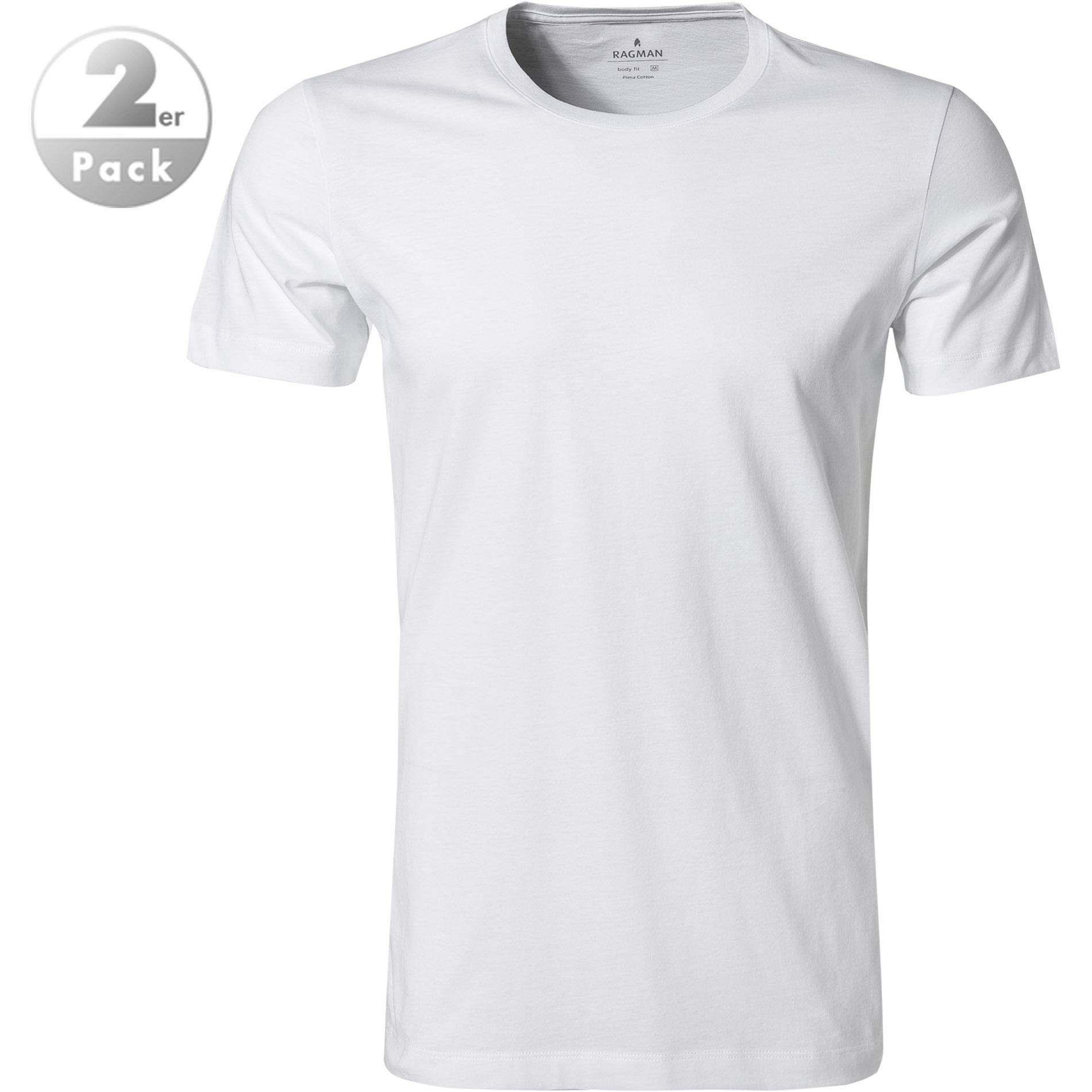 RAGMAN Herren T-Shirt weiß