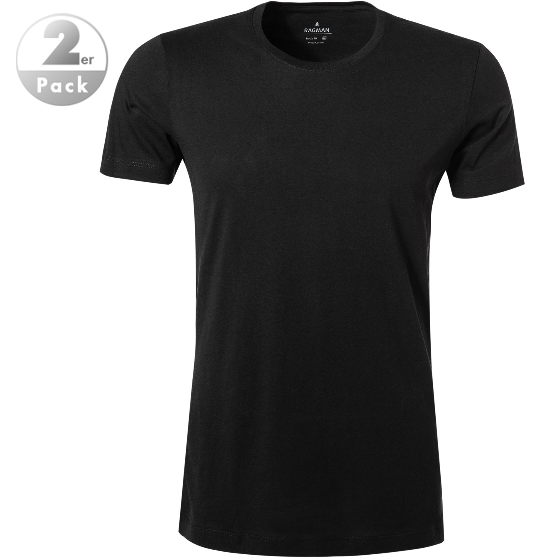 RAGMAN Herren T-Shirt schwarz