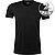 T-Shirt, Body Fit, Baumwolle, schwarz - schwarz