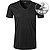 T-Shirts, Body Fit, Baumwolle, schwarz - schwarz
