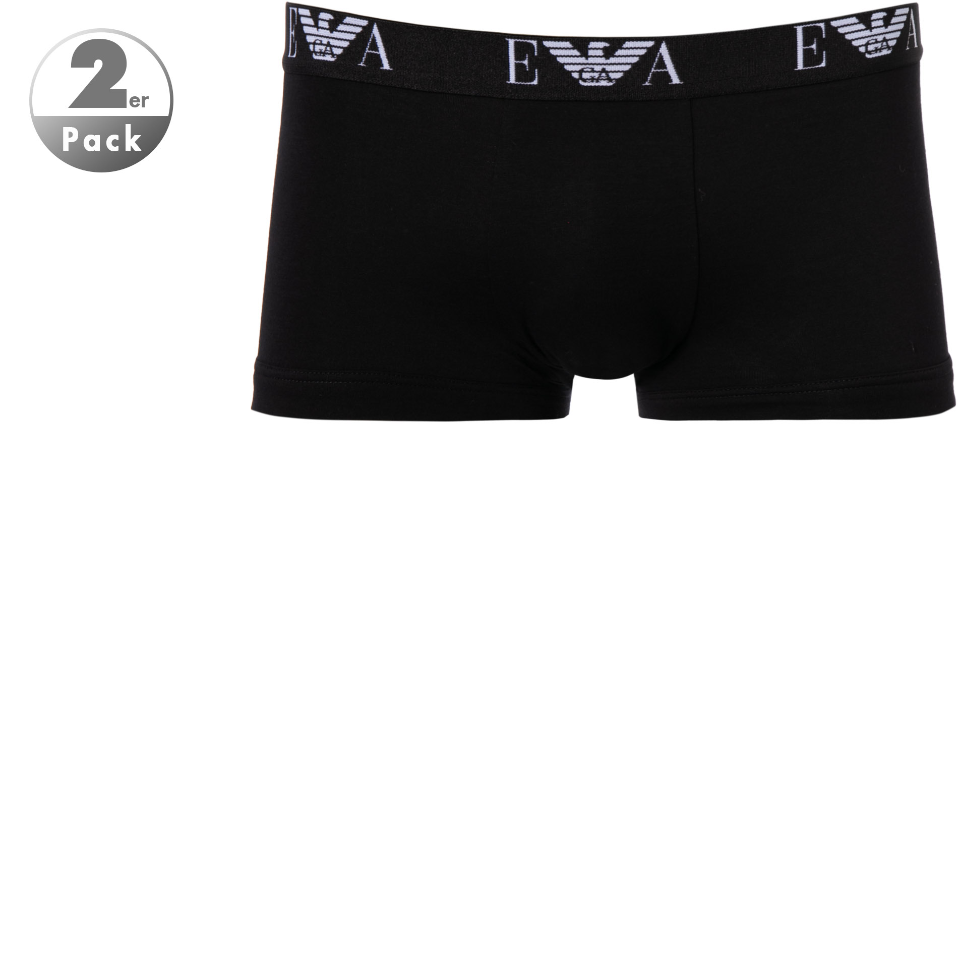 EMPORIO ARMANI Herren Trunks schwarz Baumwolle & Mix unifarben