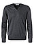 Pullover, Schurwolle, anthrazit meliert - anthrazit