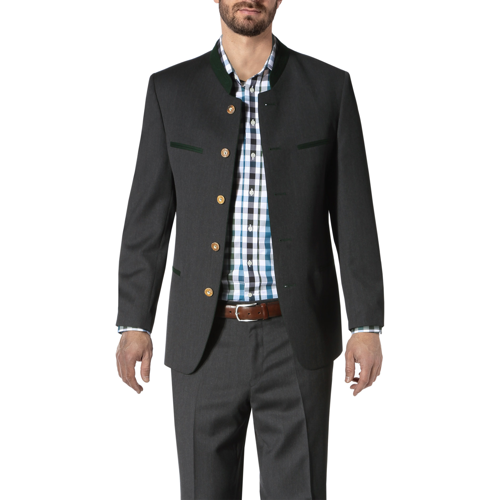 LODENFREY Herren Sakko grau Comfort Fit