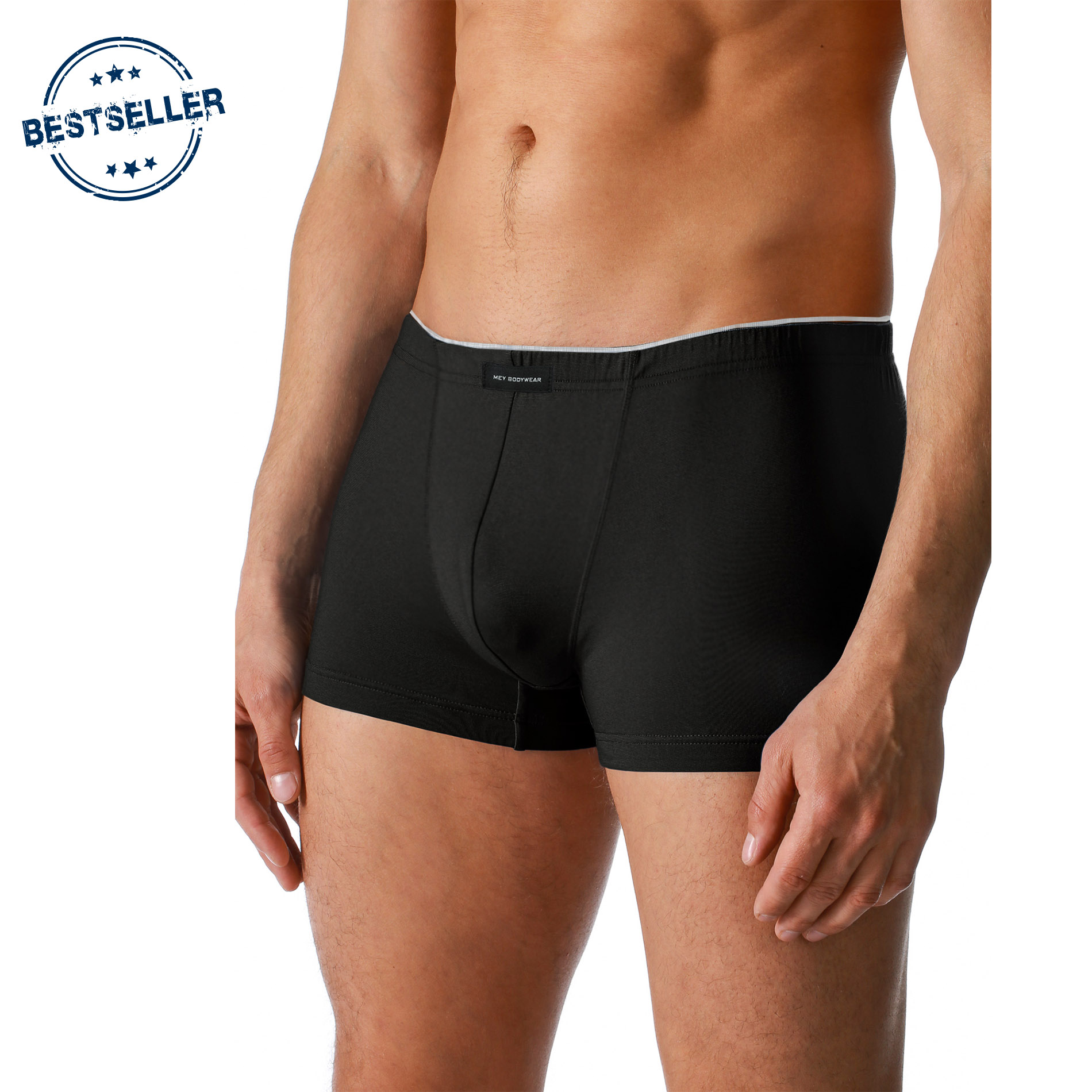 Mey Herren Unterwäsche schwarz Baumwolle & Mix unifarben