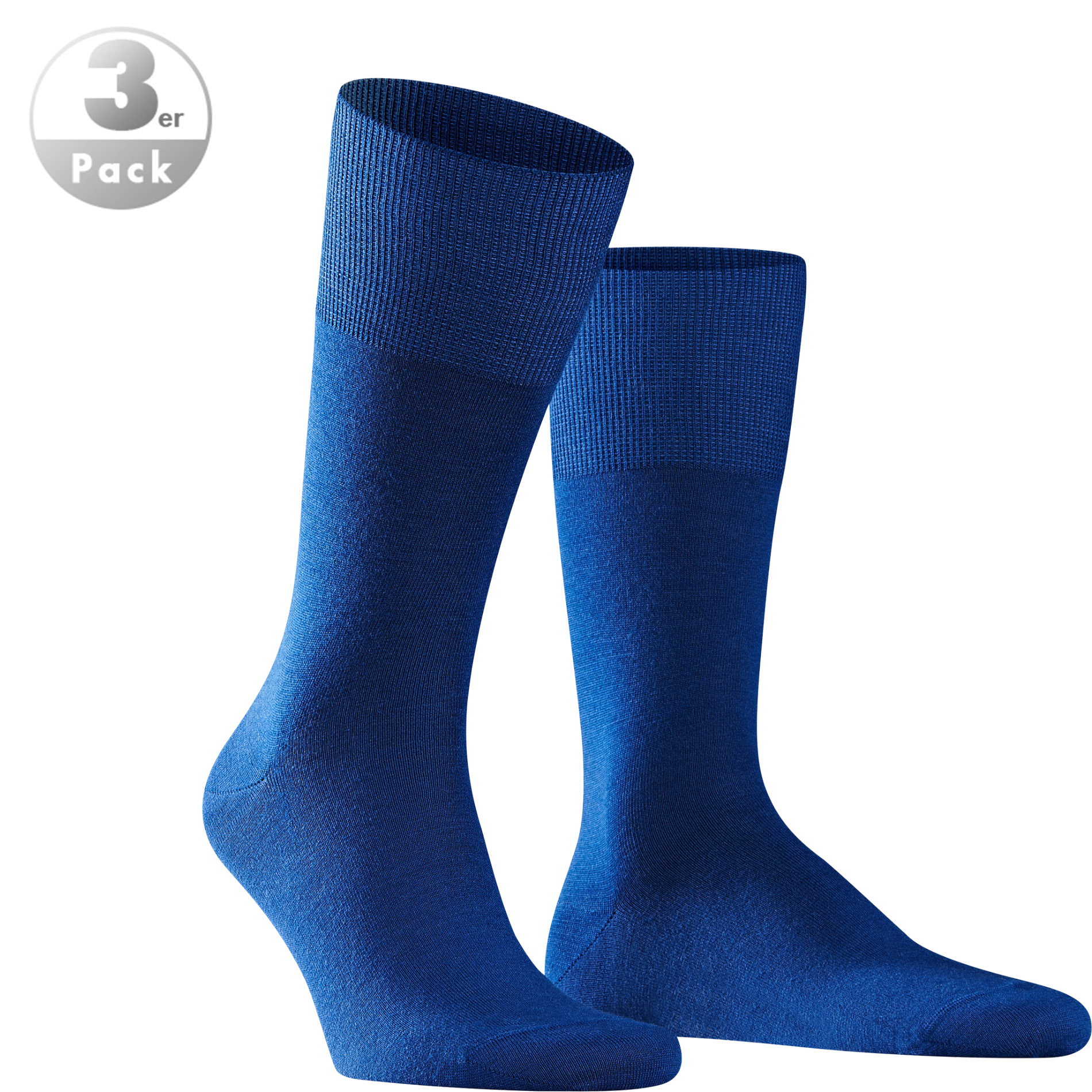 Falke Herren Socken blau Merinowolle unifarben