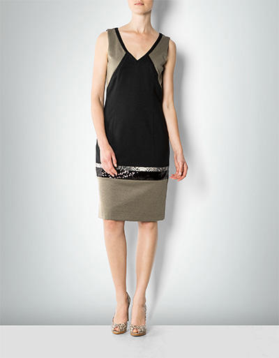 Laurèl Damen Kleid schwarz-khaki 18165/2900