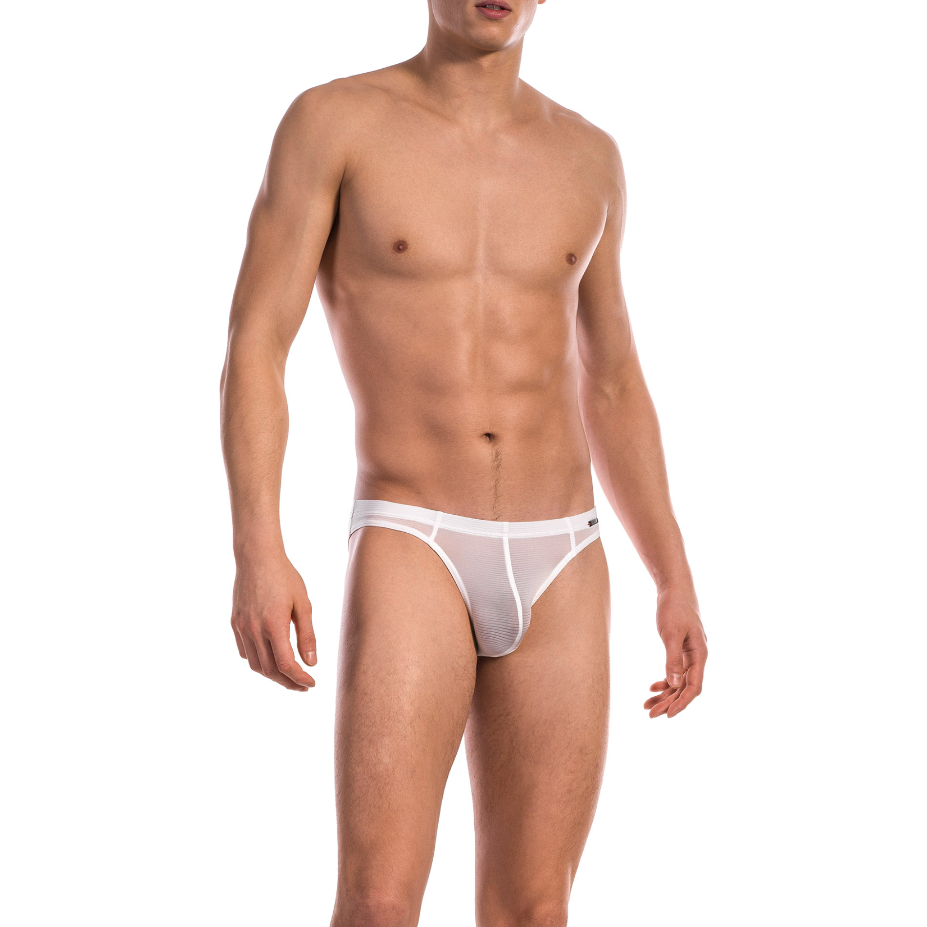 Olaf Benz Herren Slip weiß Mikrofaser unifarben