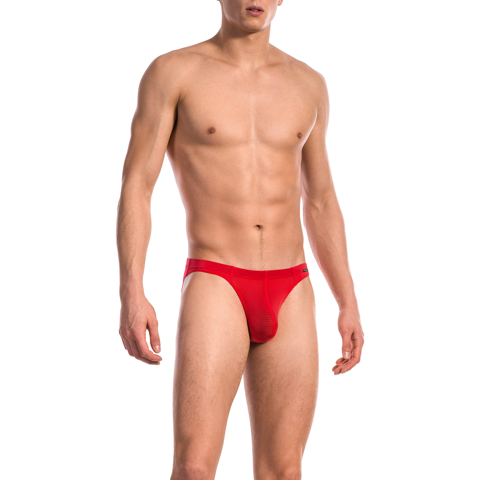Olaf Benz Herren Slip rot Mikrofaser unifarben