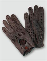 Damen Autohandschuhe 053/mit Finger/braun