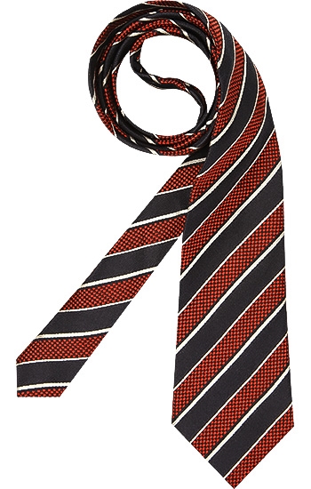 Krawatte Seide dunkelblau-rot gestreift