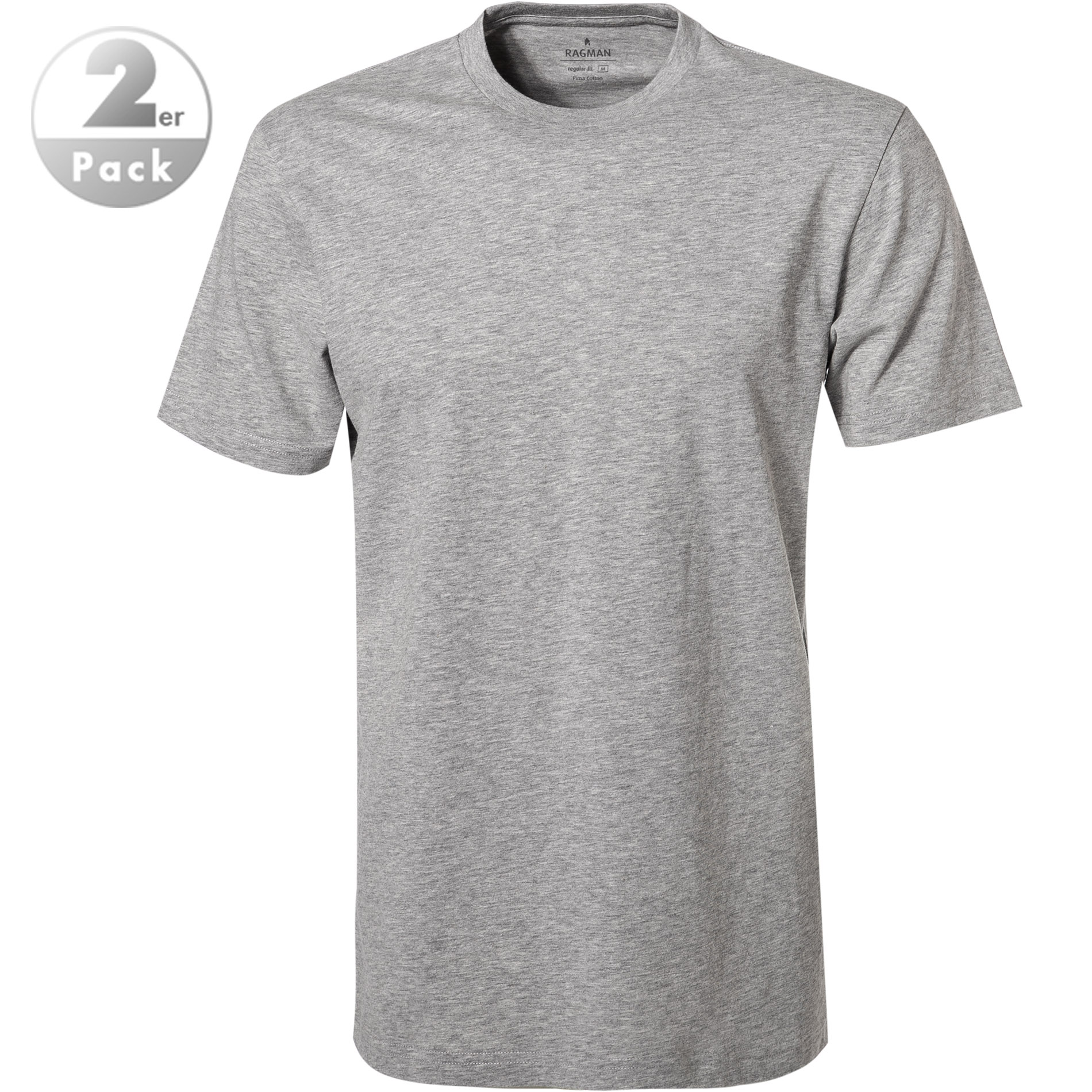 RAGMAN Herren T-Shirts grau meliert