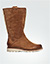 Stiefel, Nubuk-Velours, hellbraun - brandy