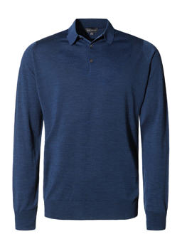 Stylingtipps Beschreibungsbild von John Smedley Polo Pullover Dorset indigo