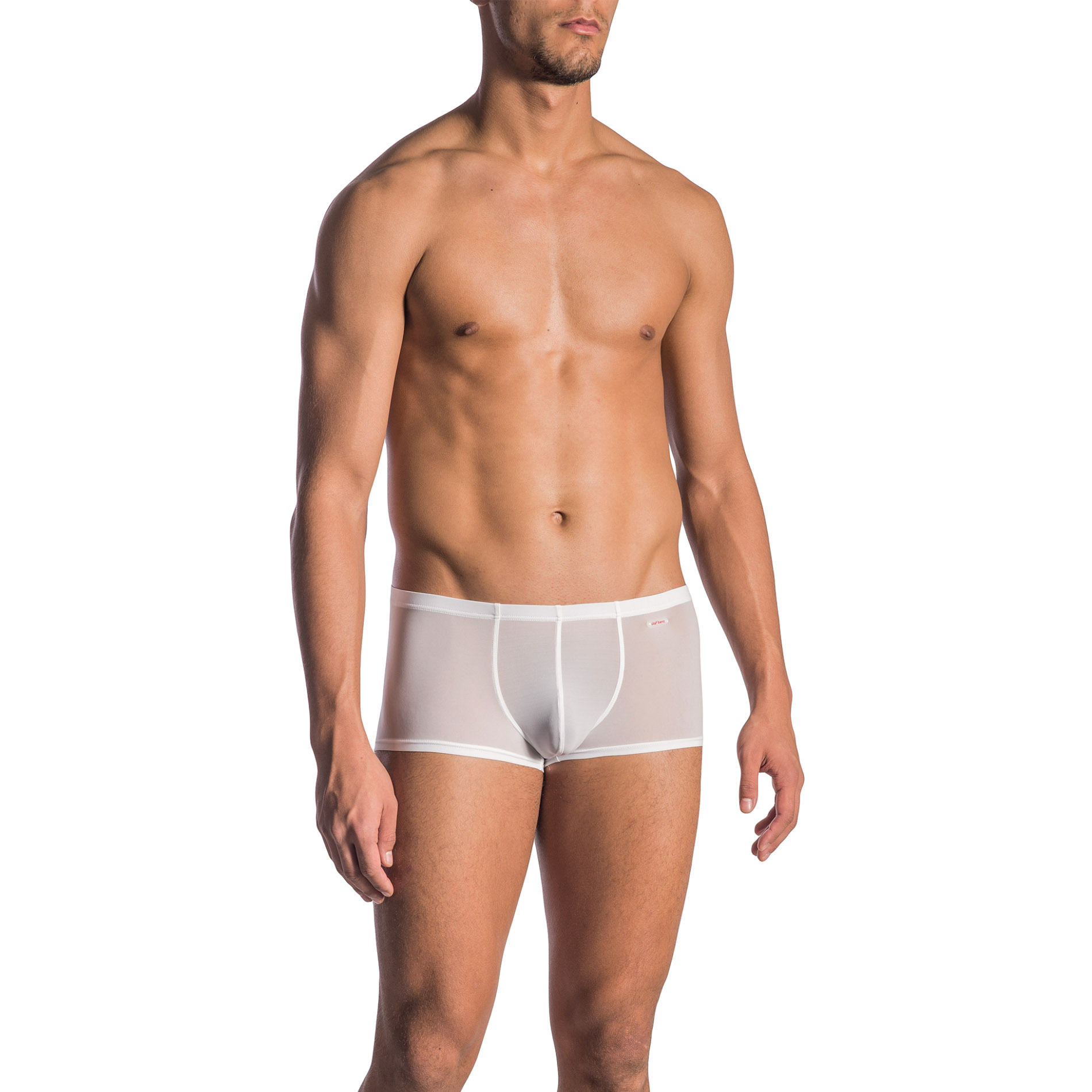 Olaf Benz Herren Minipants weiß Mikrofaser unifarben