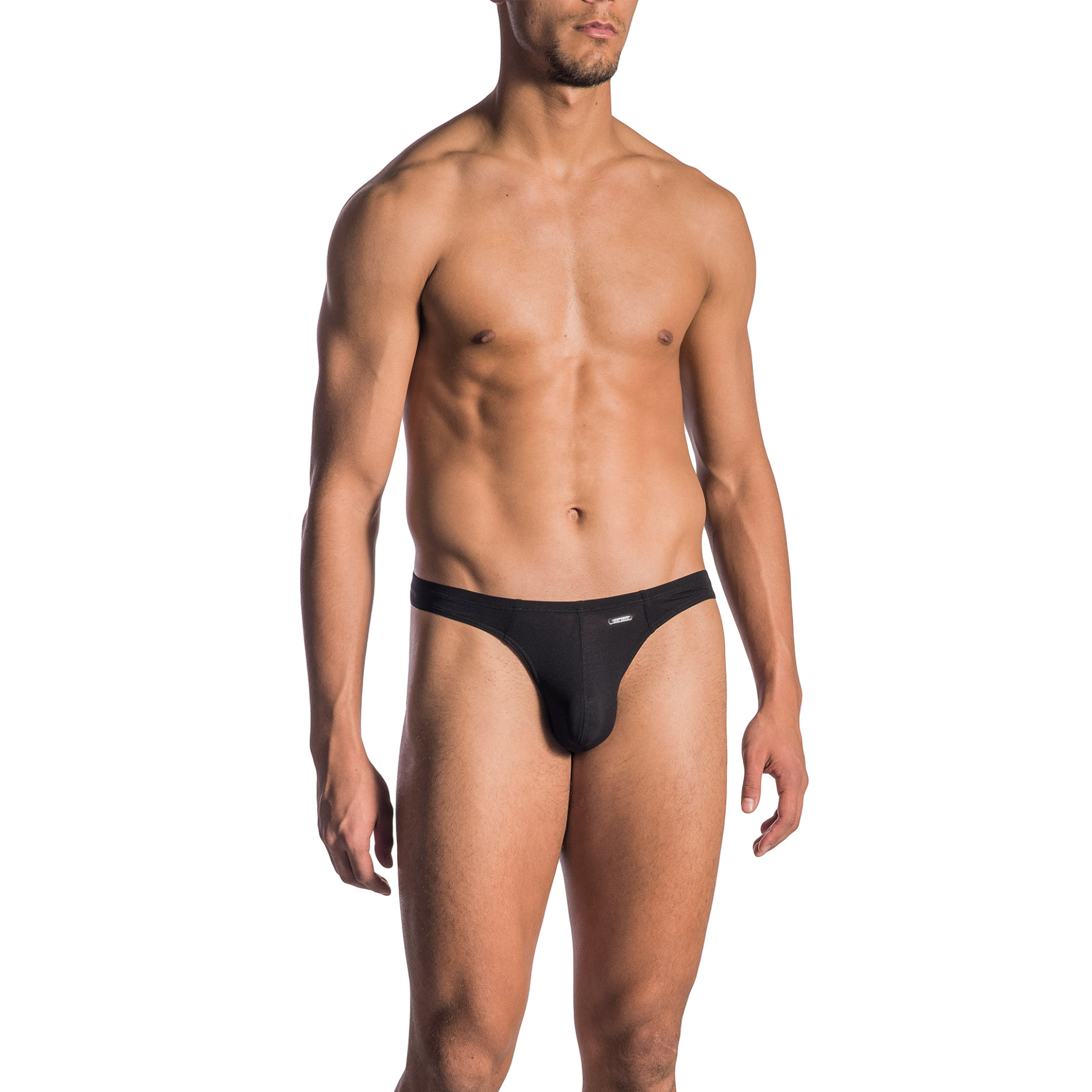 Olaf Benz Herren Ministring schwarz Mikrofaser unifarben