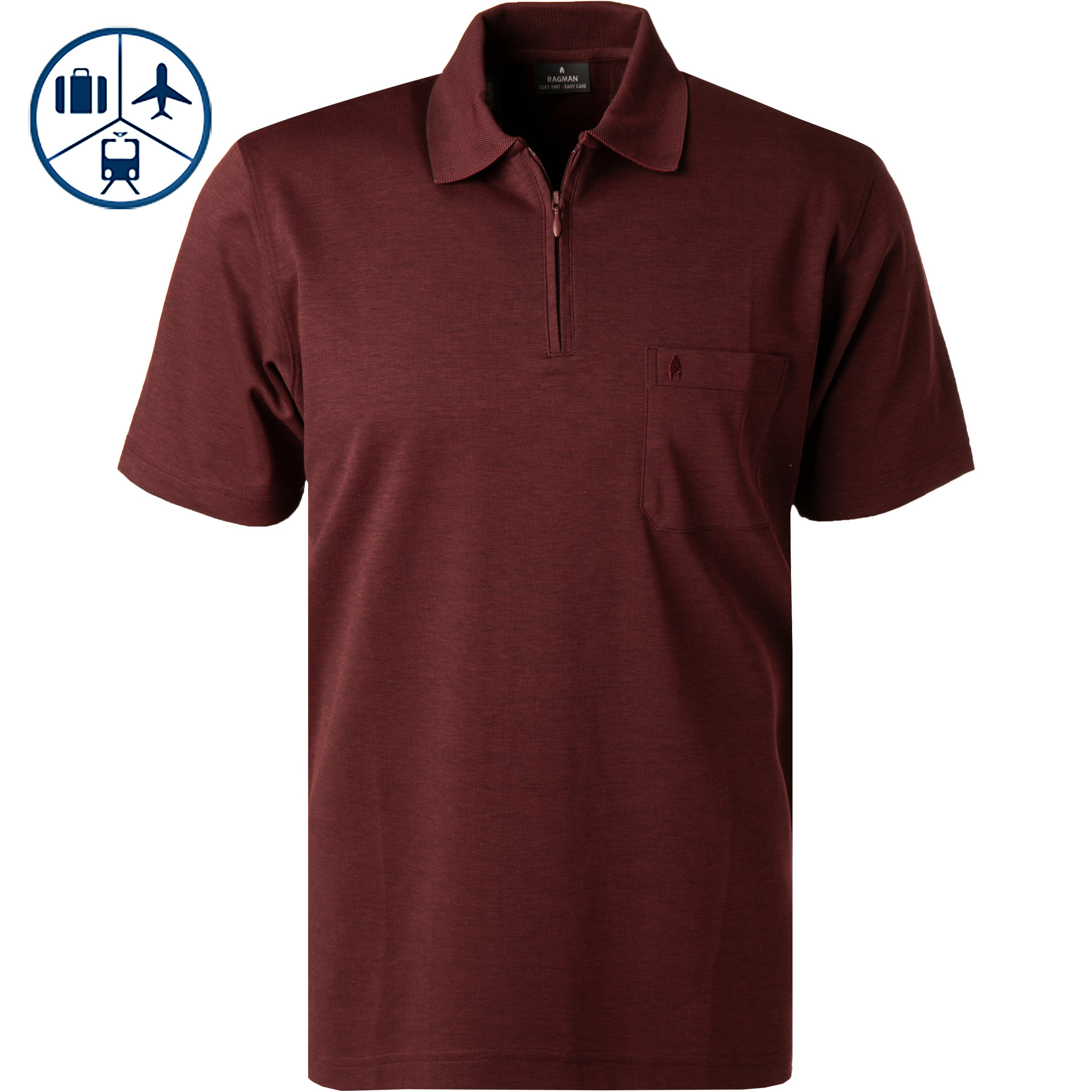 RAGMAN Herren Polo-Shirts rot