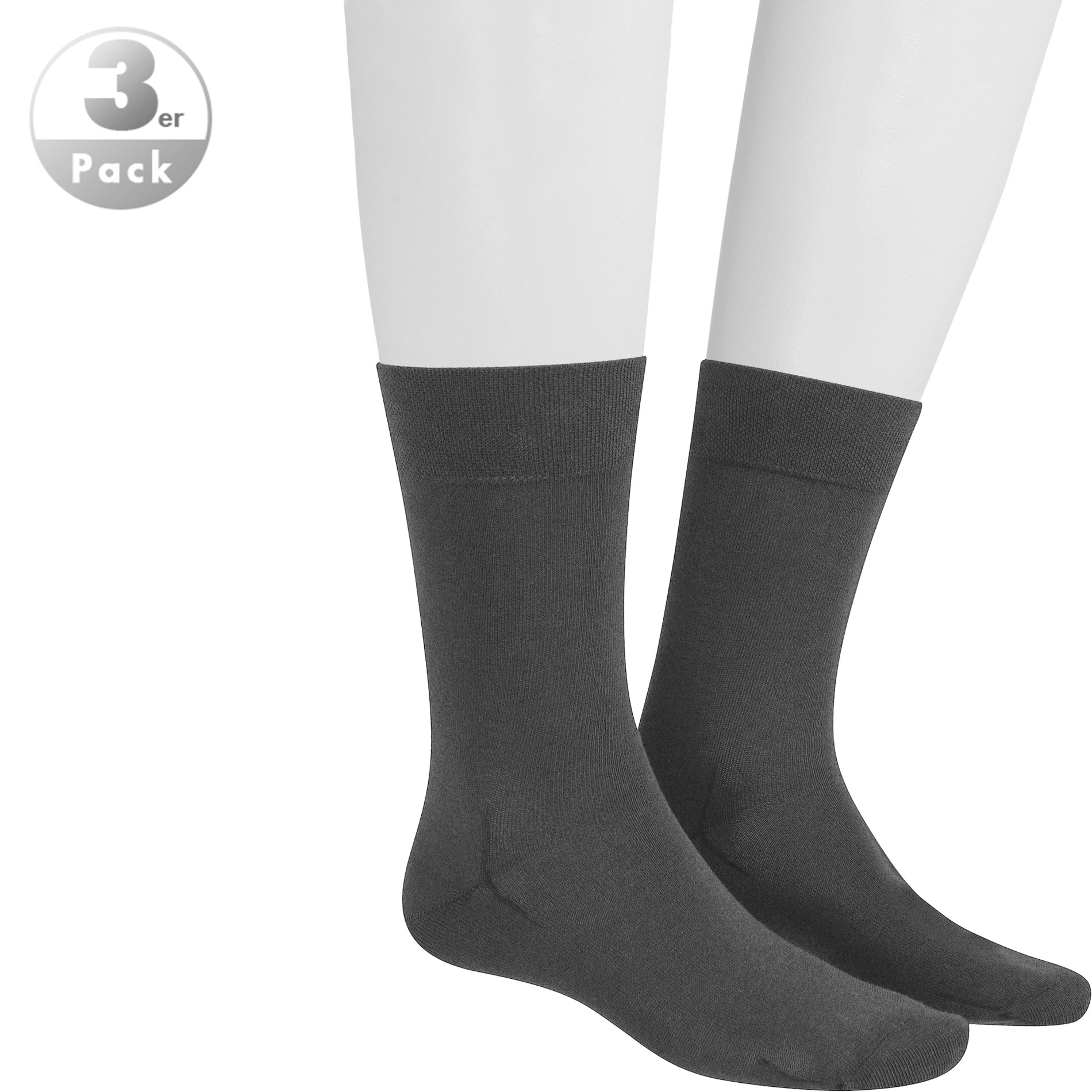 Hudson Herren Socken grau Baumwolle meliert