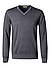 Pullover, Merinowolle, graublau meliert - grau