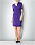 Kleid in Wickel-Optik - violett
