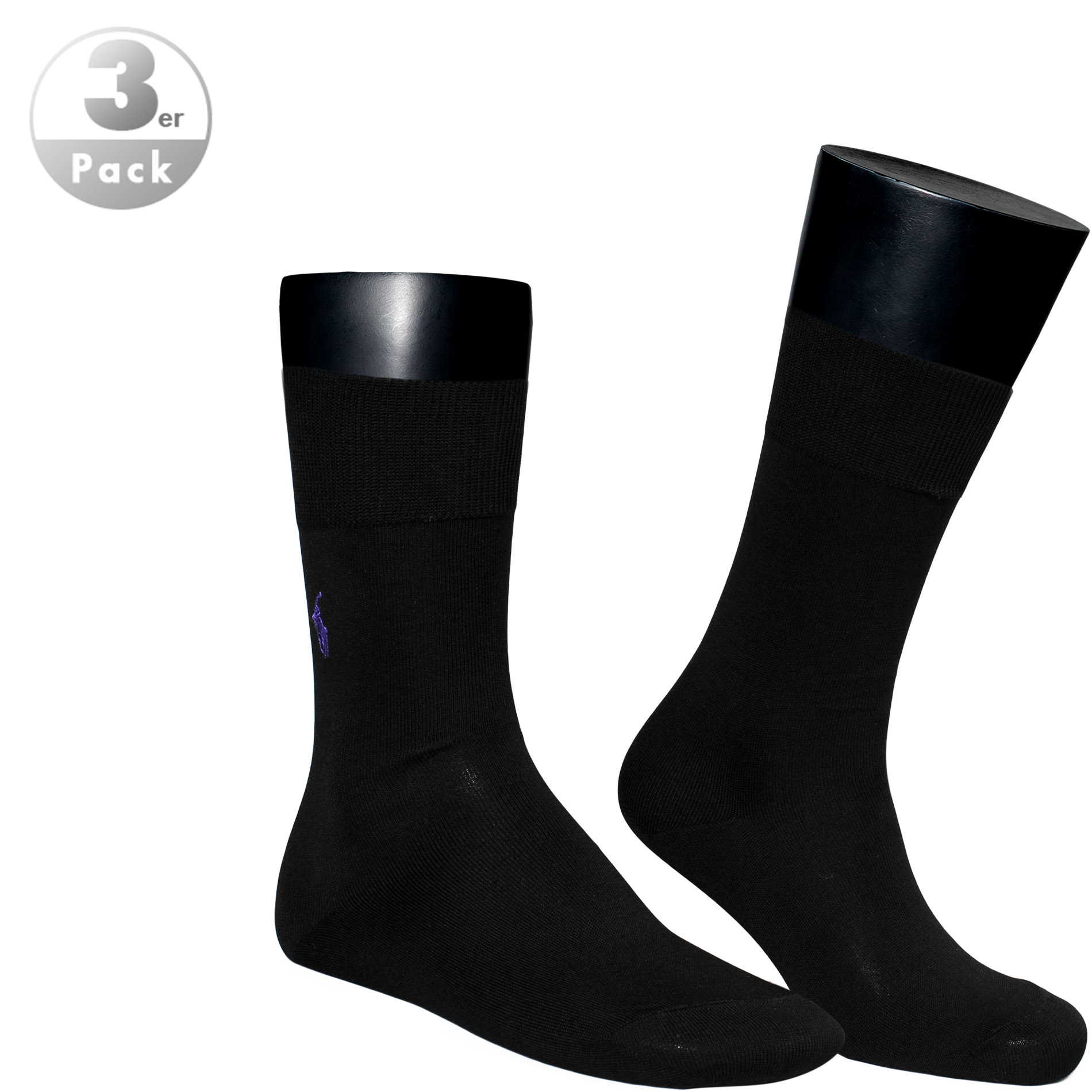 Polo Ralph Lauren Herren Socken schwarz Baumwolle & Mix unifarben
