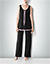 Pyjama aus Jersey im femininen Look - schwarz