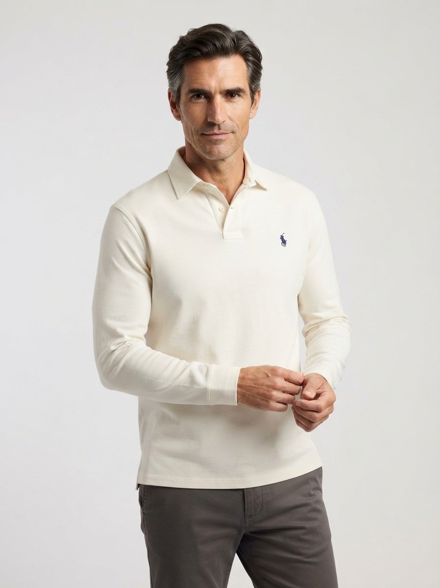 Polo-Shirt, Custom Slim Fit, Baumwoll-Piqué, weiß