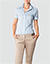 Bluse mit kurzem Arm - pastellblau