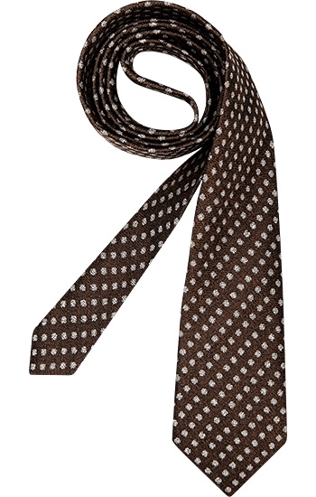 Krawatte Seide braun-grau gemustert