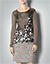 Langarm-Shirt in floralem Design - braun