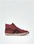 Sneaker aus Veloursleder - karmesinrot-schwarz