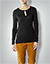 Langarm-Shirt mit Cut-Out Optik - schwarz