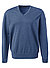 V-Pullover, Merinowolle, marine - marineblau