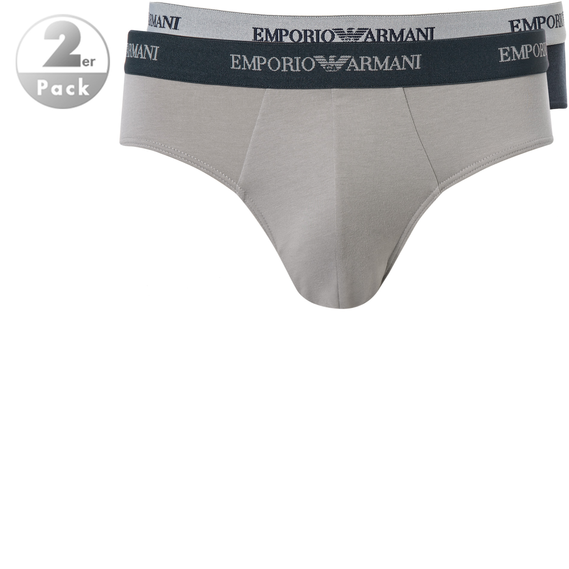 EMPORIO ARMANI Herren Slips blau Baumwolle & Mix unifarben