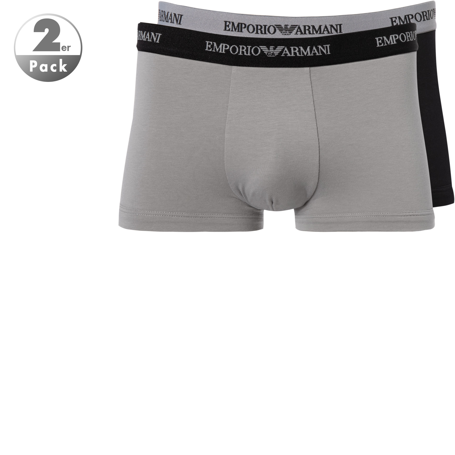 EMPORIO ARMANI Herren Trunks grau Baumwolle & Mix unifarben