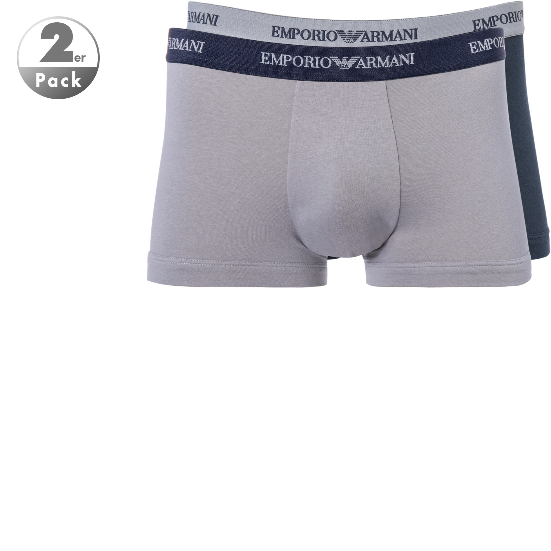 EMPORIO ARMANI Herren Trunks blau Baumwolle & Mix unifarben