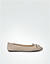 Ballerina aus Veloursleder - beige