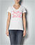 T-Shirt mit Label-Print - weiß