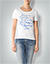 T-Shirt mit Schriftzug-Print - creme
