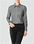Bluse in Chambray-Optik - grau