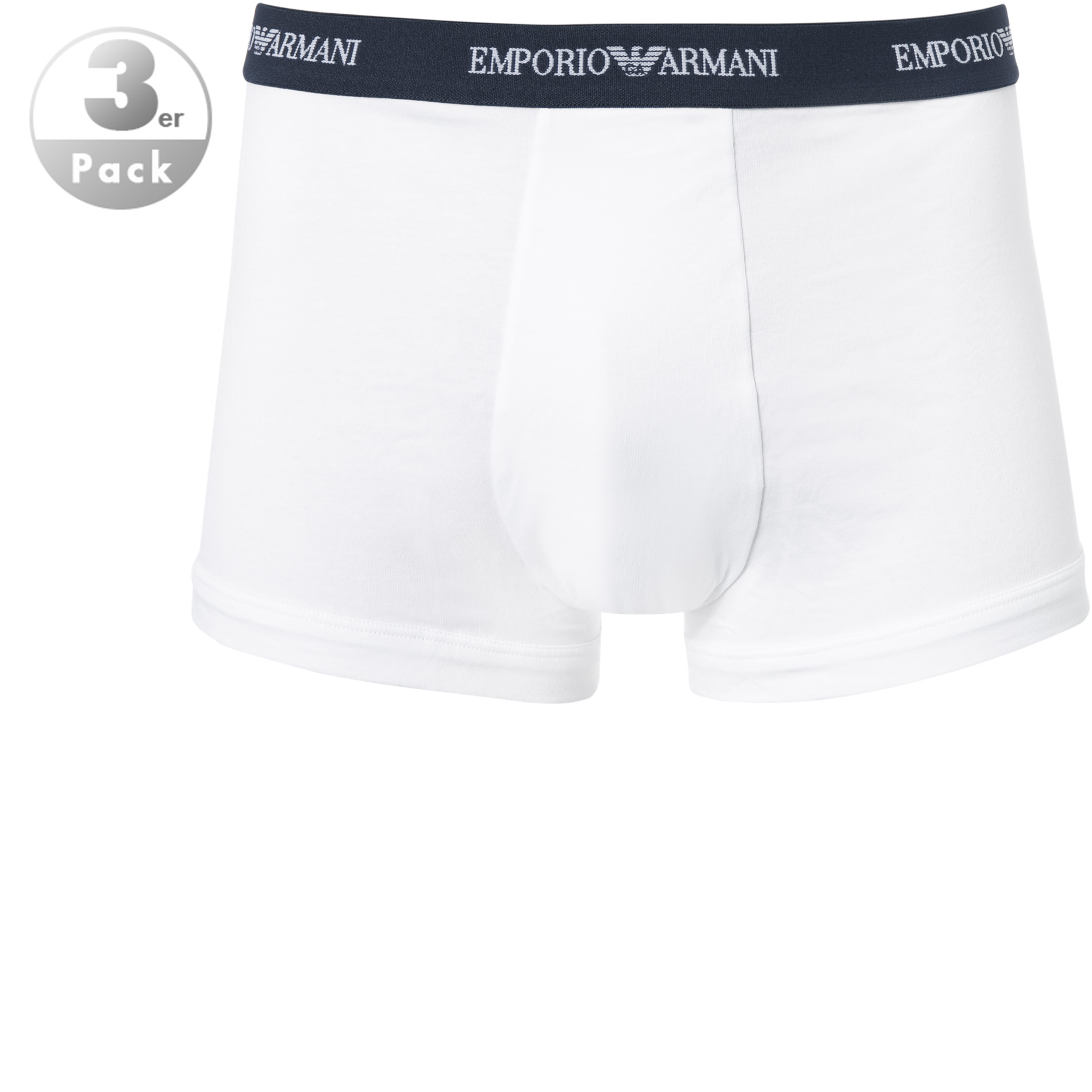 EMPORIO ARMANI Herren Trunks weiß Baumwolle & Mix unifarben